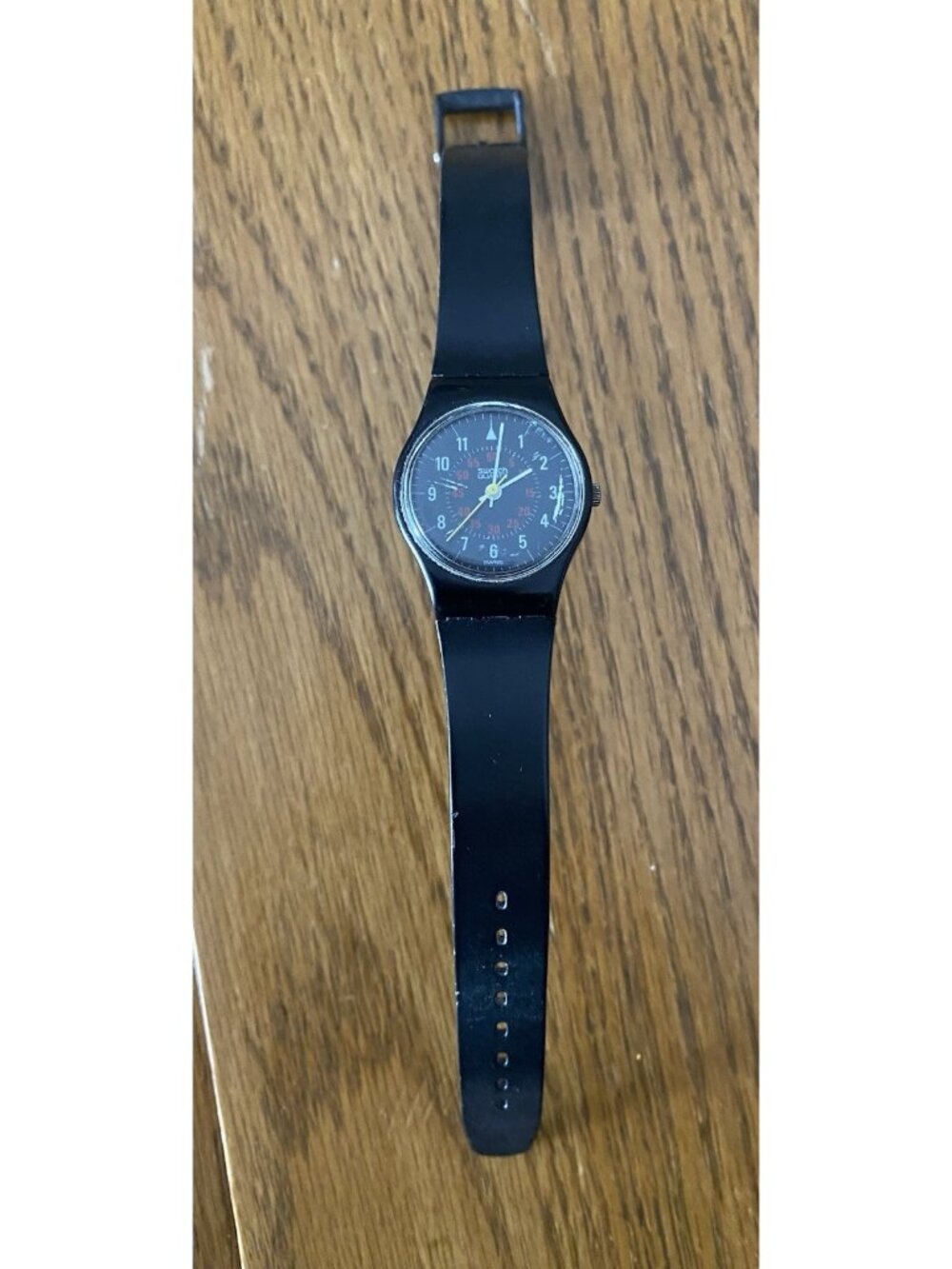 Vintage  Swatch Watch women's Nicholette LB105 black original